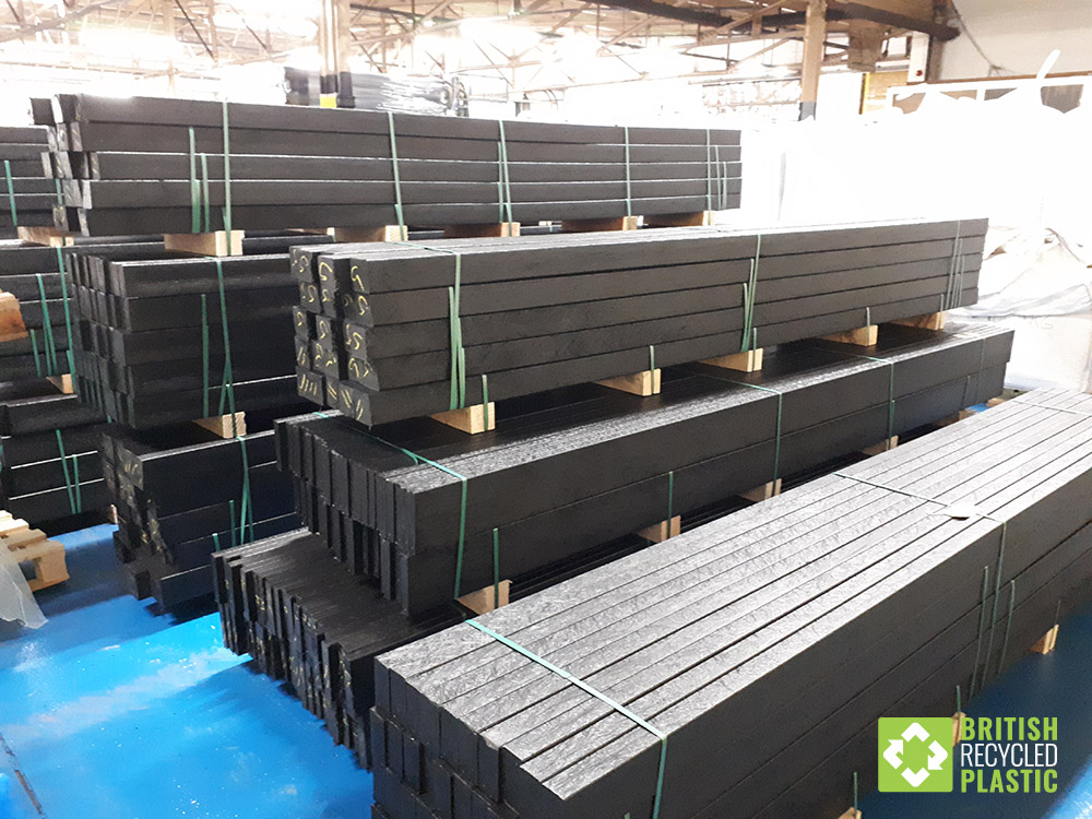 Recycled Plastic Lumber Planks Waiting For Dispatch 