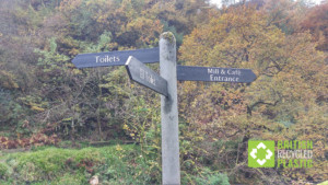 Recycled plastic lumber signpost for National Trust