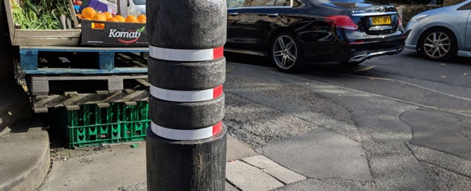 The recycled plastic Leeds bollard is a favourite of county and borough councils across Britain
