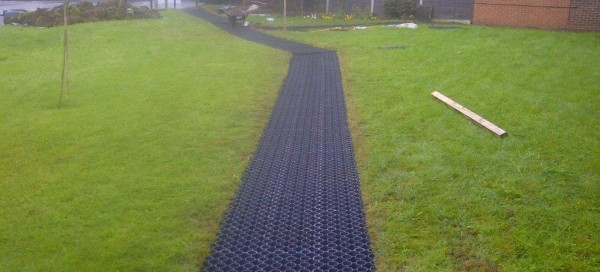 Recycled plastic Hebden grids waiting to be filled