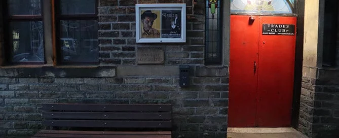 This recycled plastic bench of ours outside the famous "Trades Club" in Hebden Bridge has been here for many years and has seen a lot of action