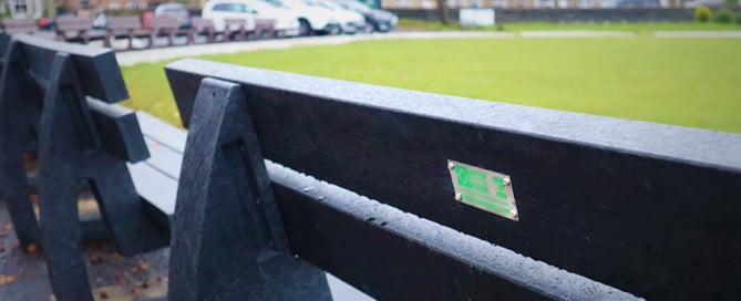 Harewood recycled plastic benches are a favourite of cricket clubs and Clitheroe Cricket Club are no exception