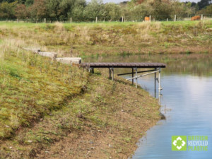 Southport fly fishers recycled plastic fishing platform, side view