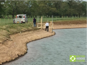 Southport fly fishers recycled plastic fishing platform under construction