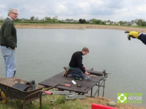 Southport fly fishers building a new fishing platform from our recycled plastic lumber