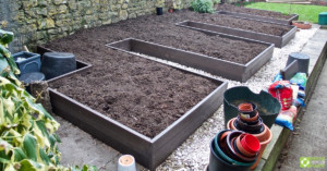 Andrew's completed beds prior to planting