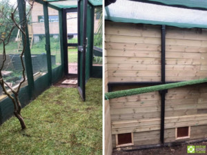 Gower Bird Hospital used our recycled plastic lumber to construct the frames for their aviaries