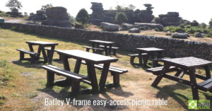 Batley V-frame easy access picnic table