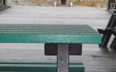 Picnic Tables at the Piece Hall