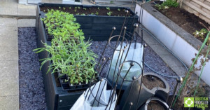 British Recycled Plastic raised beds - aerial view