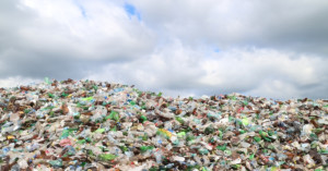 Mountain of plastic waste