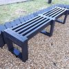A black recycled plastic Skipton bench