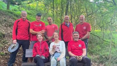 recycled plastic picnic bench - harwood. happy people