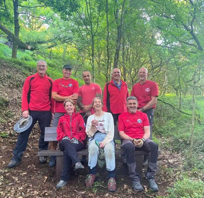 Harewood Bench - Calder Valley Rescue (2) - Edited recycled plastic picnic bench - harwood. happy people