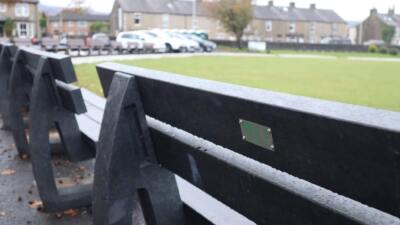 Recycled plastic Harewood benches at Clitheroe Cricket Club