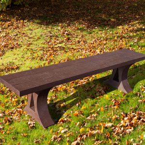 A brown recycled plastic Oakworth bench