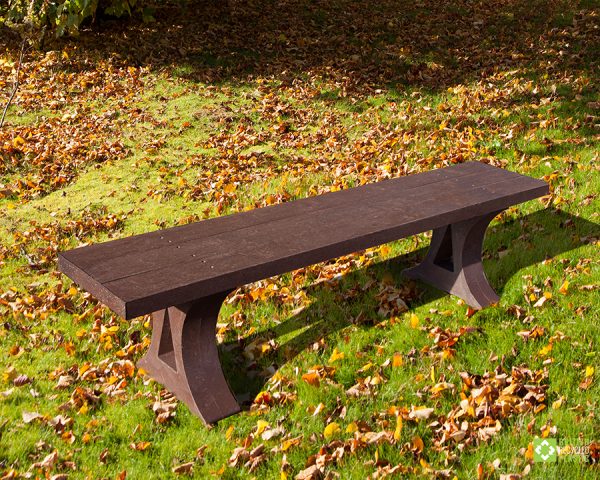 A brown recycled plastic Oakworth bench