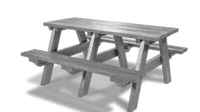denholme picnic table in grey