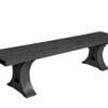 The Oakworth recycled plastic backless bench with moulded feet in black