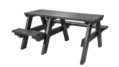 The Bradshaw recycled plastic wheelchair accessible picnic table in black