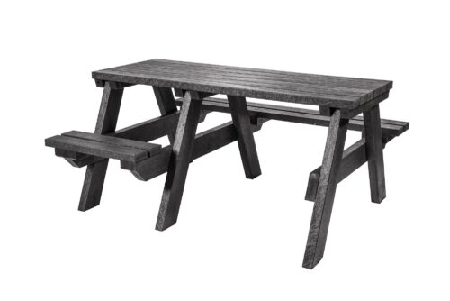 The Bradshaw recycled plastic wheelchair accessible picnic table in black