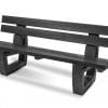 A 1800mm recycled plastic Harewood bench in black