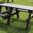 A dark brown Bradshaw wheelchair accessible picnic table from British Recycled Plastic