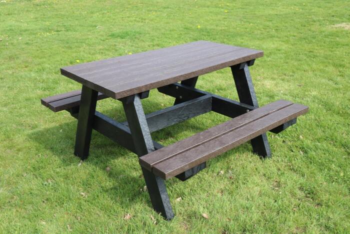 The Holmfirth junior recycled plastic A-frame picnic table, suitable for infant and junior schools The Holmfirth junior recycled plastic A-frame picnic table, suitable for infant and junior schools