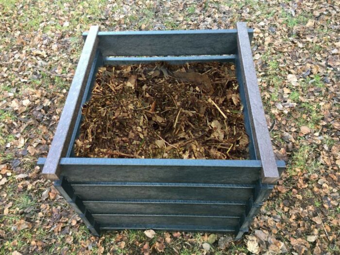 The Redacre recycled plastic easy-build composter