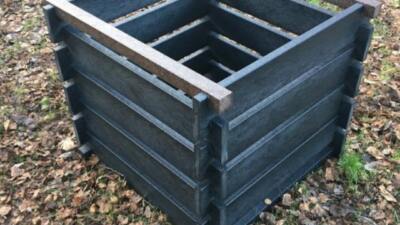 The Redacre recycled plastic easy-build composter