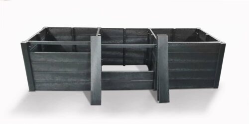 The Callis recycled plastic heavy duty triple compost bin