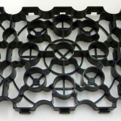 The Hebden X-Grid permeable paver made from recycled plastic