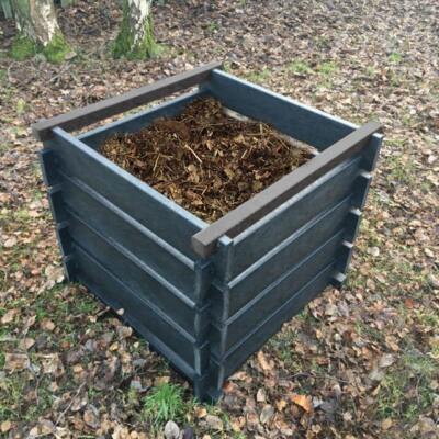 The Redacre recycled plastic easy-build composter