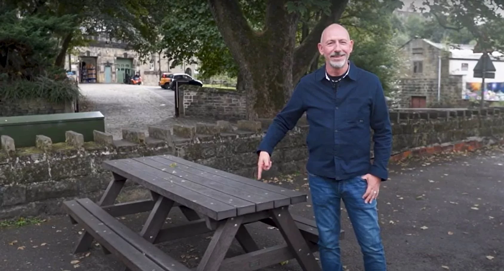 Jason by recycled plastic picnic table from British Recycled Plastic