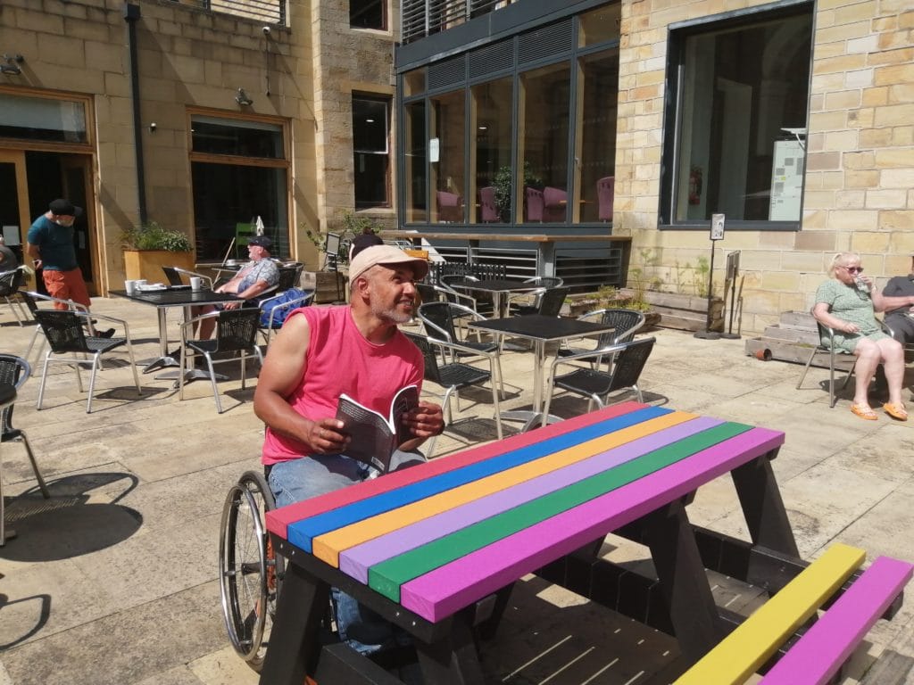 Krishna at Bradshaw Wheelchair-Accessible picnic table