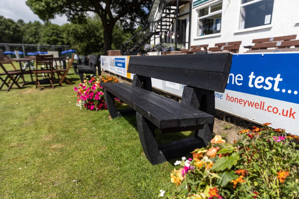 Harewood bench at Whalley Cricket Club