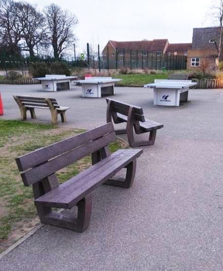 Harewood bench at Dartford Grammar