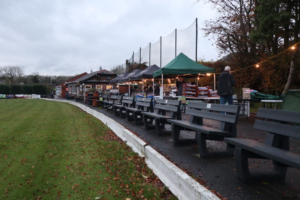 Harewood benches at Clitheroe Cricket Club