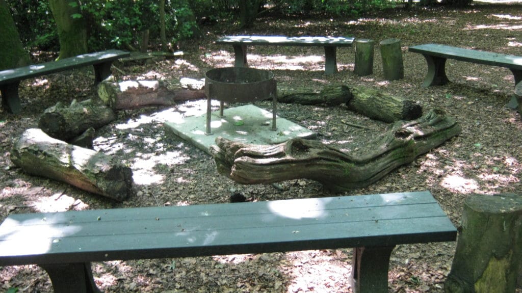 Oakworth benches in nature