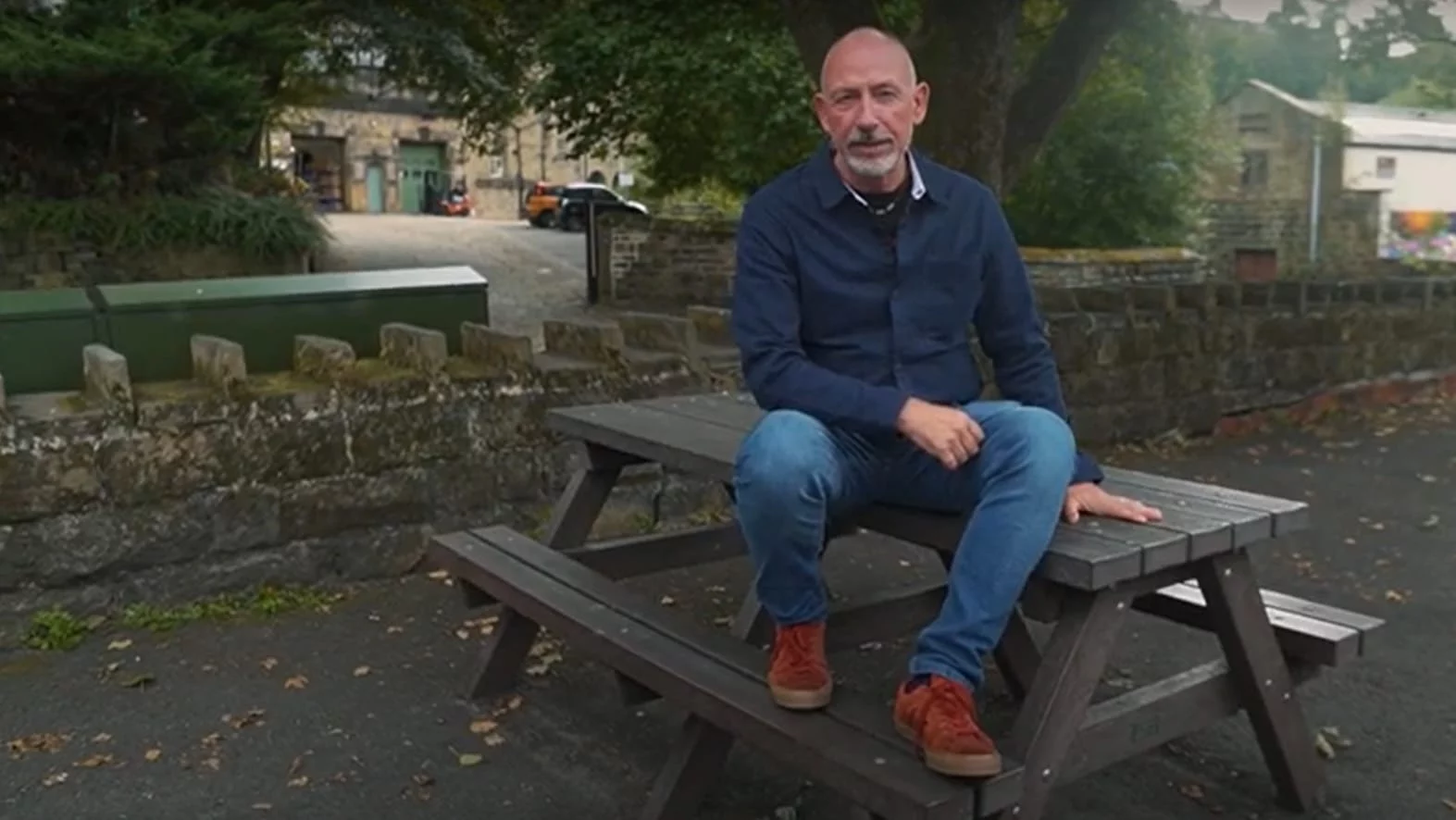 Jason with ten year old picnic bench – longevity