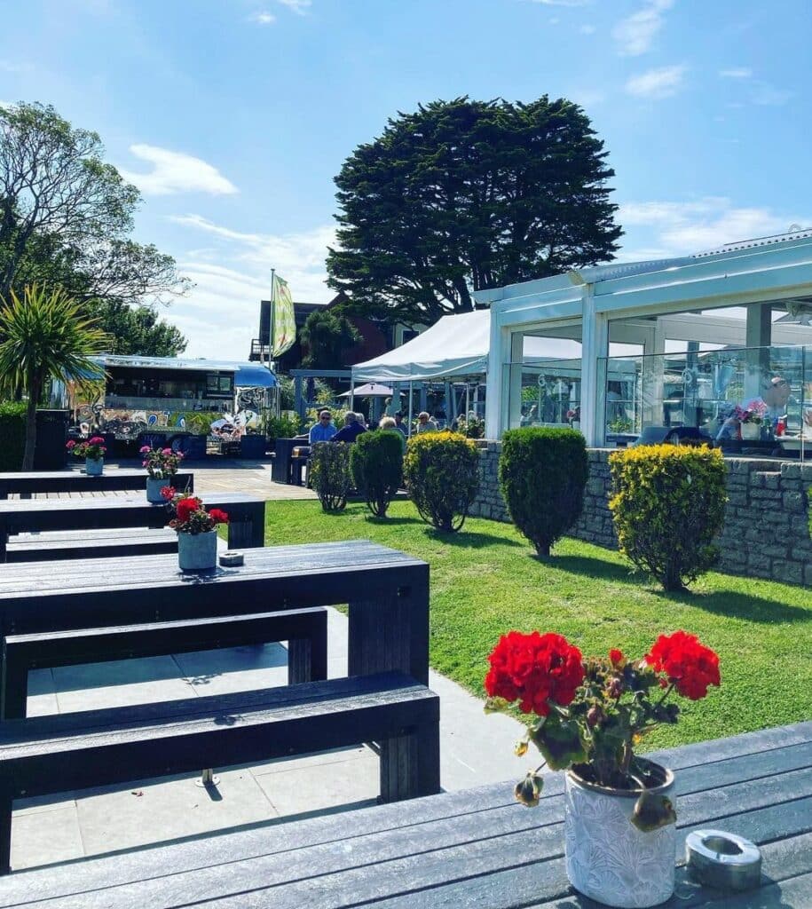 Recycled plastic outdoor furniture at The Boathouse