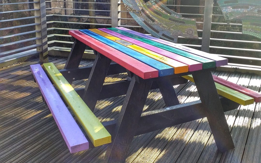 Denholme picnic table donated for Pride
