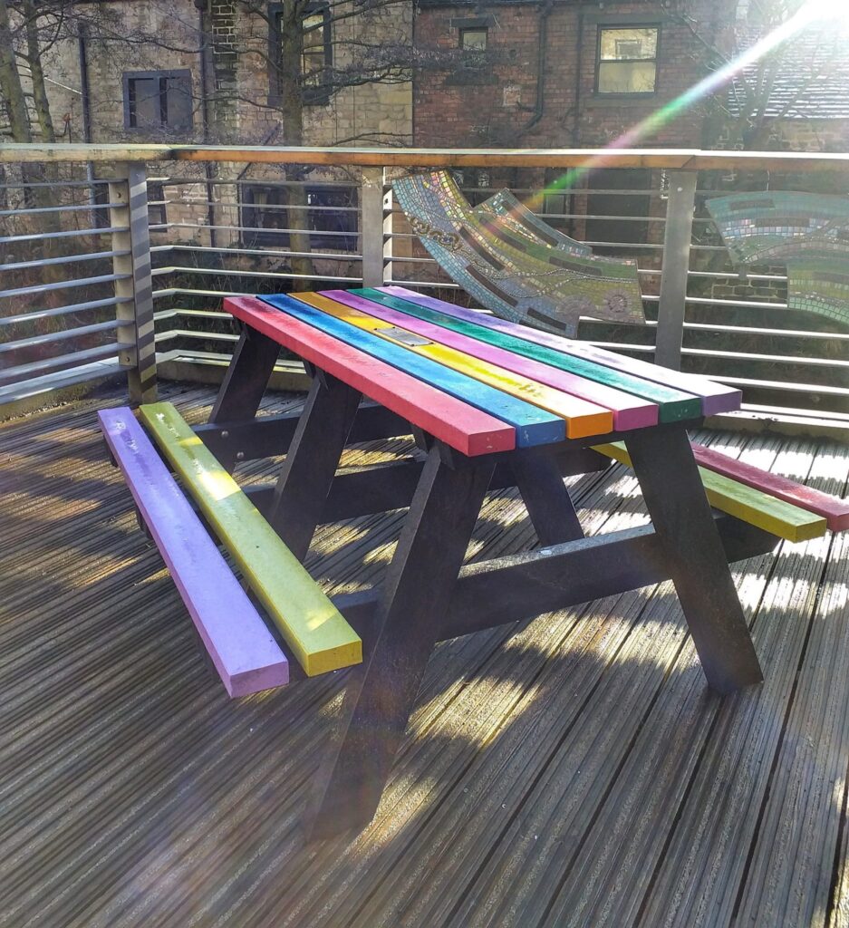 Denholme picnic table donated for Pride