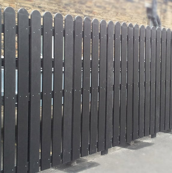 An example of recycled plastic fencing