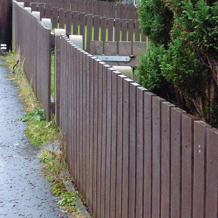An example of recycled plastic fencing