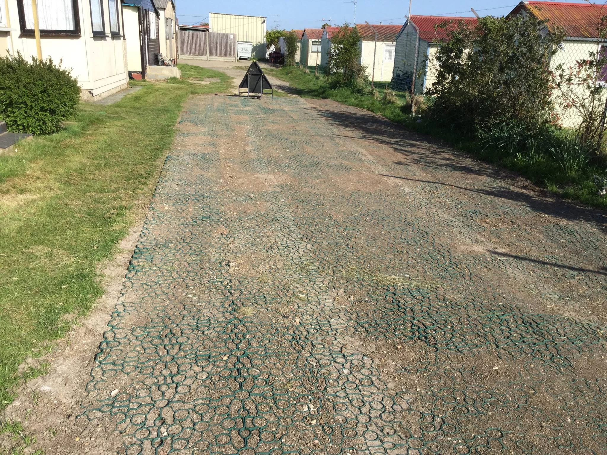 Hebden X Grids on prepared surface and sub-base