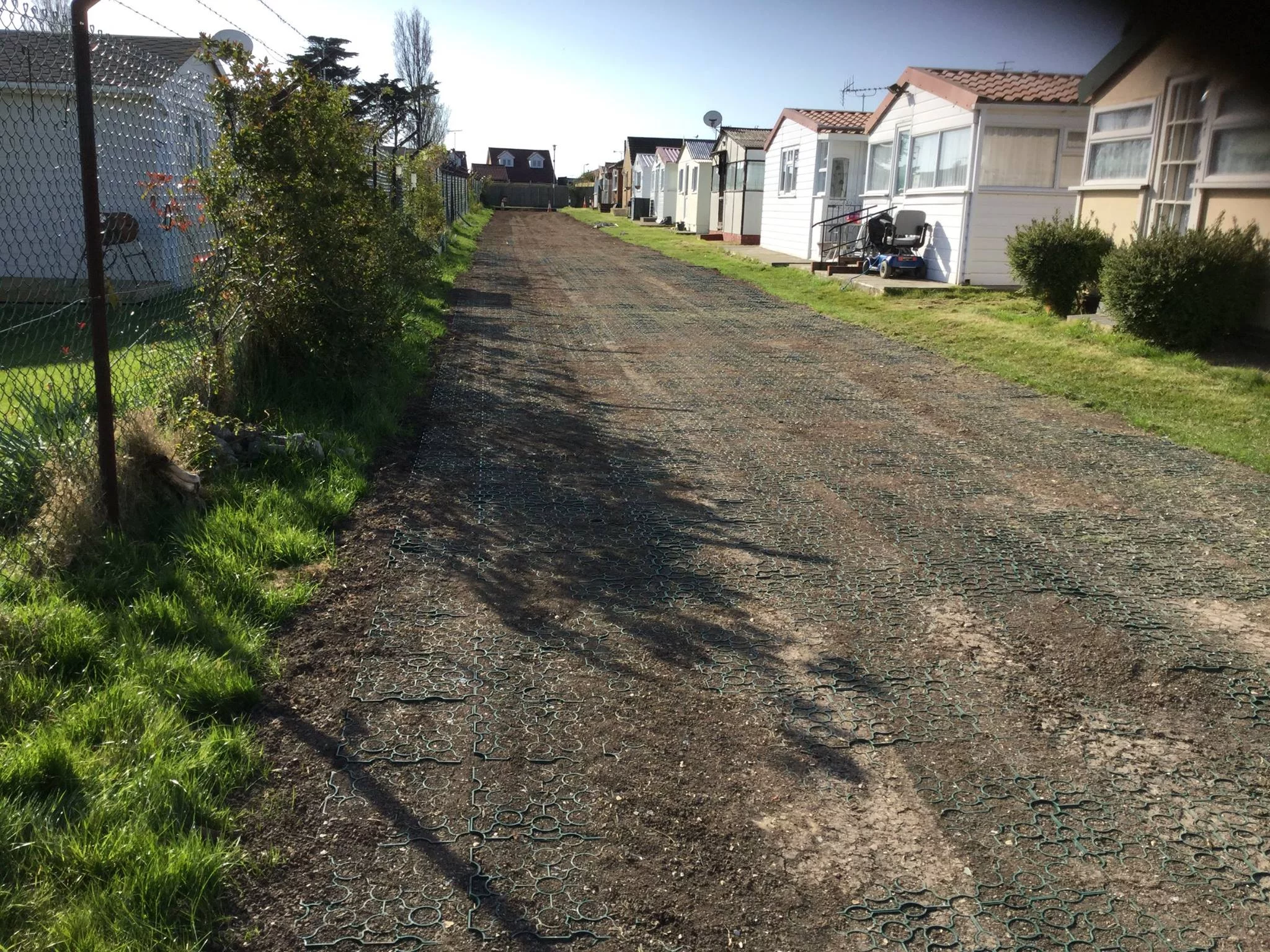 Hebden X Grids backfilled with soil + seed