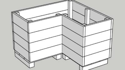 Marsden L-shaped planter 600mmhigh