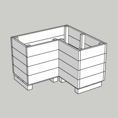 Marsden L-shaped planter 600mmhigh