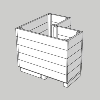 Marsden L-shaped planter 750mm high